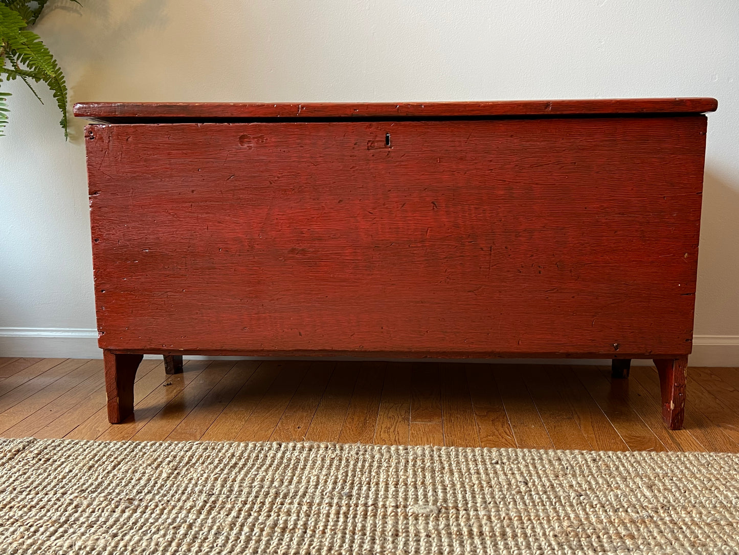 Early Primitive Pine Six-Board Blanket Chest