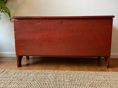Early Primitive Pine Six-Board Blanket Chest