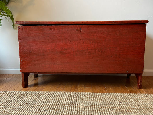 Early Primitive Pine Six-Board Blanket Chest
