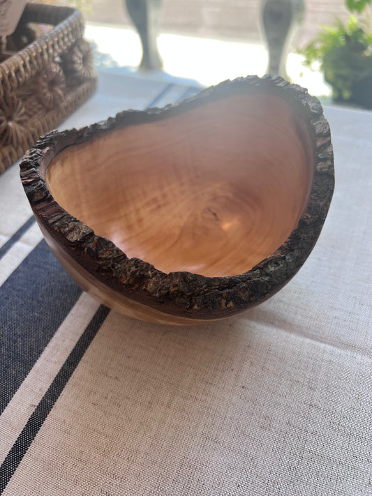 Natural Edge Pear Wood Bowl by Lydia Hirsh Woodturner