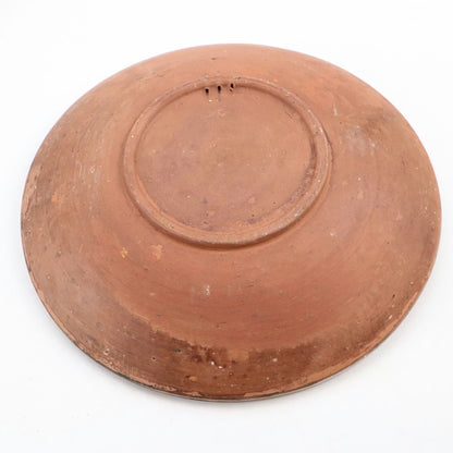 Romanian Pottery Slip Glazed Tree Plates, Set of 5