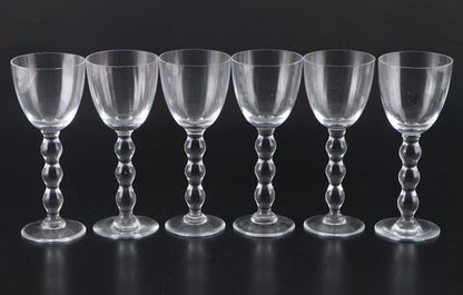 Optic Glass Stemware, Set of 10