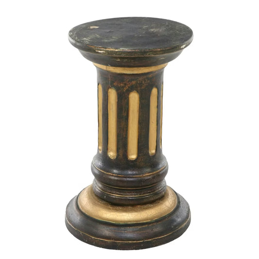 Vintage Painted Wooden Columnar Plant Stand