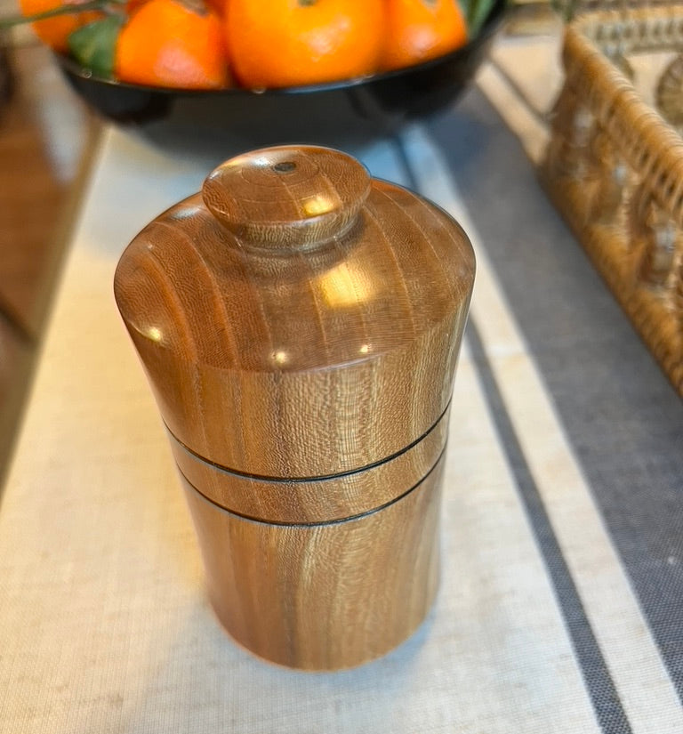 American Beech Wood Box with Burned Accent and Inlay Details