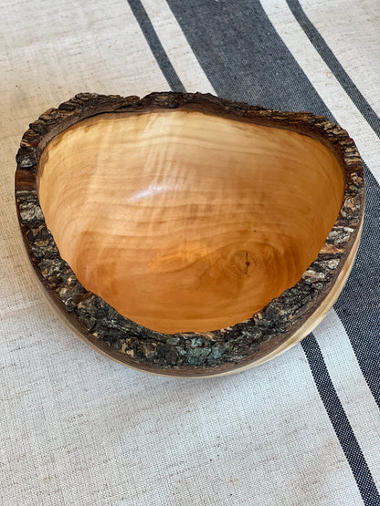 Natural Edge Pear Wood Bowl by Lydia Hirsh Woodturner