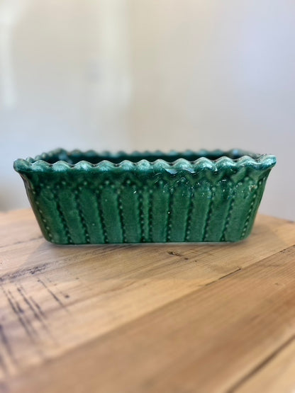 Vintage Cookson Pottery Planter with Scalloped Rim