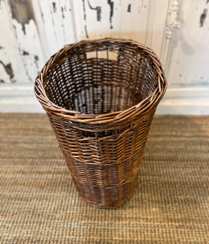 Tall French Laundry Basket, Vintage