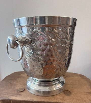 Vintage Embossed Grape Champagne Bucket