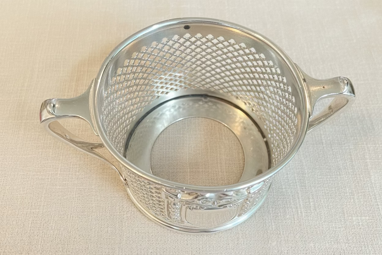 Antique Silver Plated Openwork Cup, Queen City Silver Company
