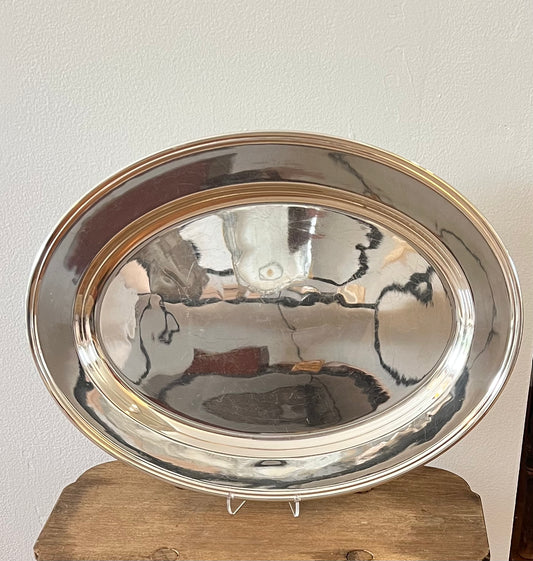 Vintage Oval Silver Plate Platter