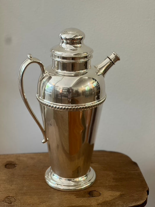 Antique Silver Plated Cocktail Martini Shaker Pitcher