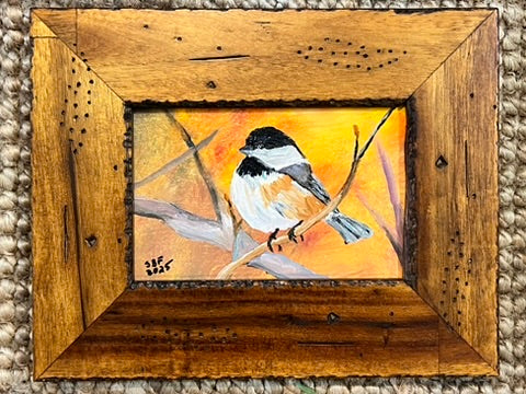 Chickadee Painting by Shelby French