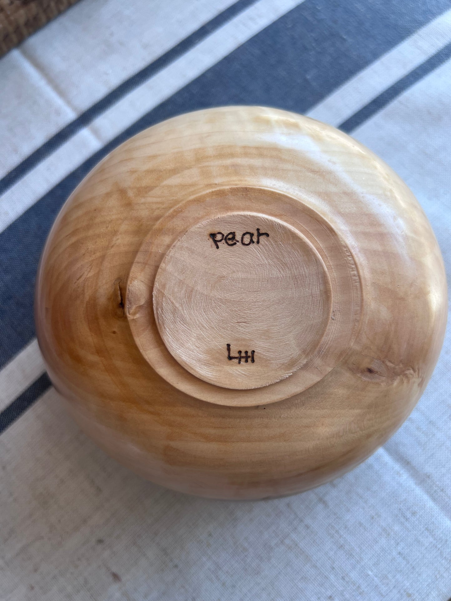 Natural Edge Pear Wood Bowl by Lydia Hirsh Woodturner