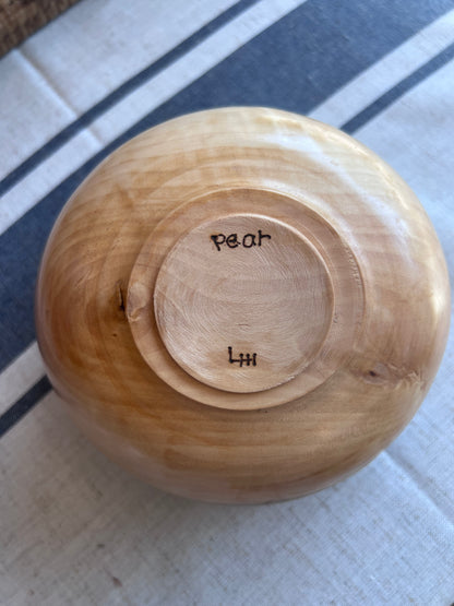 Natural Edge Pear Wood Bowl by Lydia Hirsh Woodturner