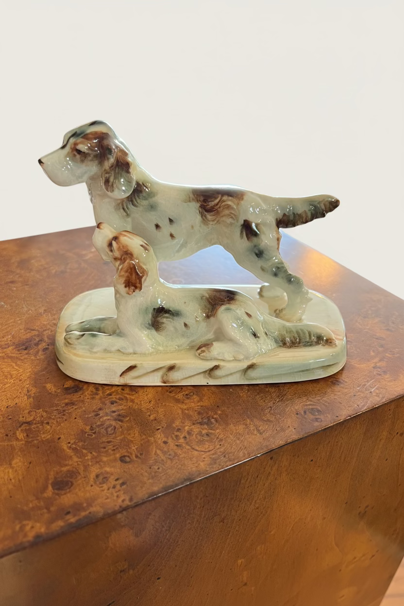 Vintage Occupied China English Setter Dog Figurine