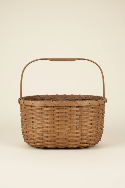 Antique Basketville Hoop Handle Gathering Basket, Made in Vermont