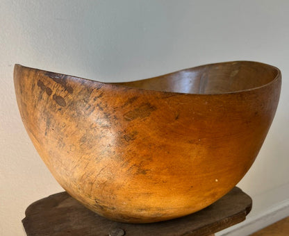 Vintage Original Mid-Century David Auld Hand Carved Wooden Bowl
