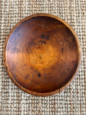 Antique Wooden Dough Bowl, Small