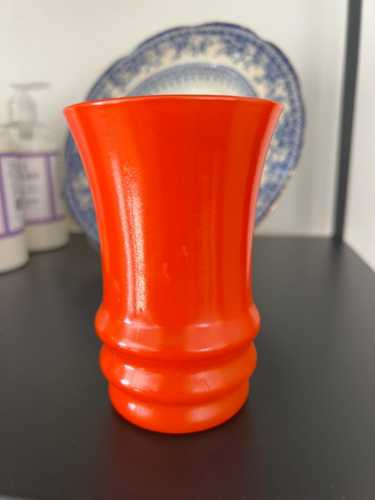 Vintage Anchor Hocking Orange Tumbler, set of 2