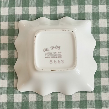 Vintage James Kent Foley Green Paisley Dish