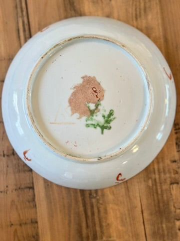 Antique Chinese Porcelain Famille Rose Four Seasons Plate, Set of 2