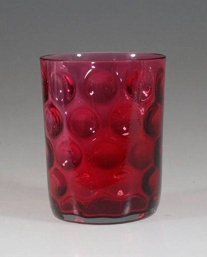 Victorian Cranberry Coinspot Glass Tumbler