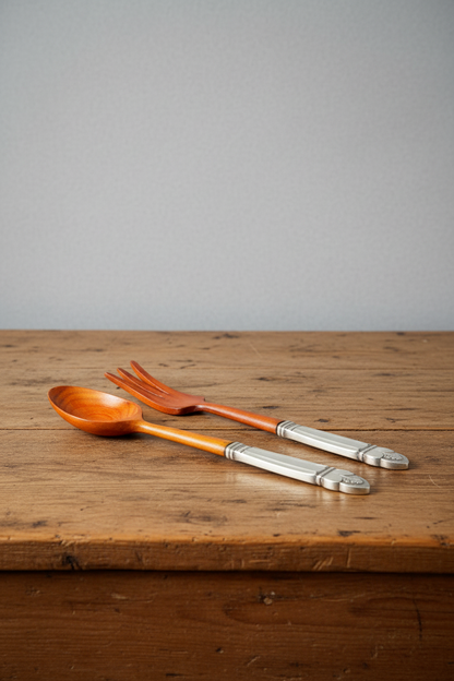 Vintage Holmes and Edwards Danish Princess Silver Salad Set