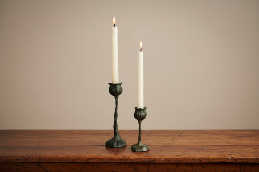 Bronze Poppy Candle Stick