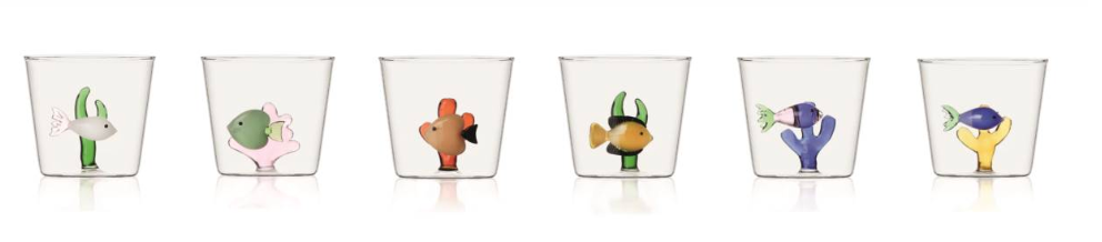 Ichendorf Milano Marine Garden Assorted Tumbler, Set of 6