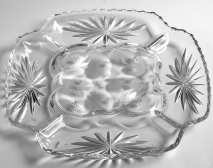 Early American Prescut Egg Plate, by Anchor Hocking