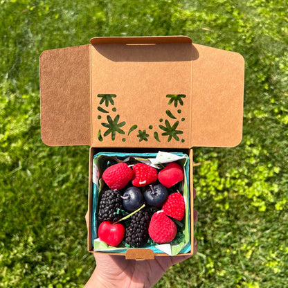 Mixed Berry Beeswax Birthday Candles, set of 10