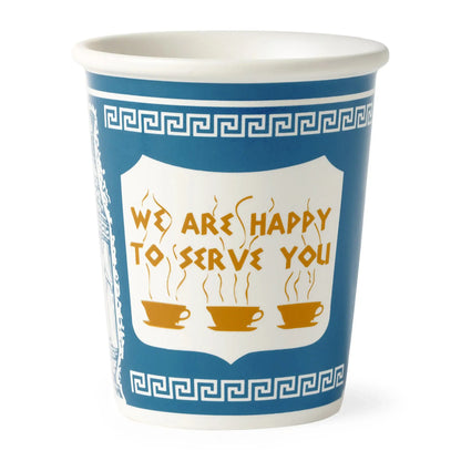 New York City Coffee Cup, "We Are Happy To Serve You", Ceramic 10oz