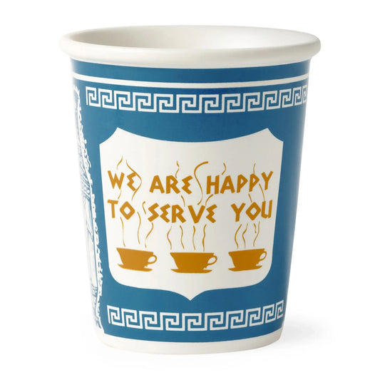 New York City Coffee Cup, "We Are Happy To Serve You", Ceramic 10oz