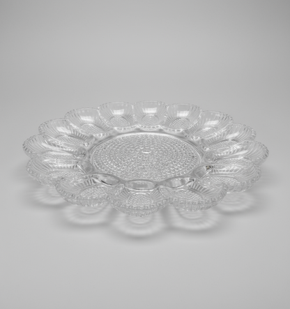 Vintage Indiana Glass Hobnail Deviled Egg Dish